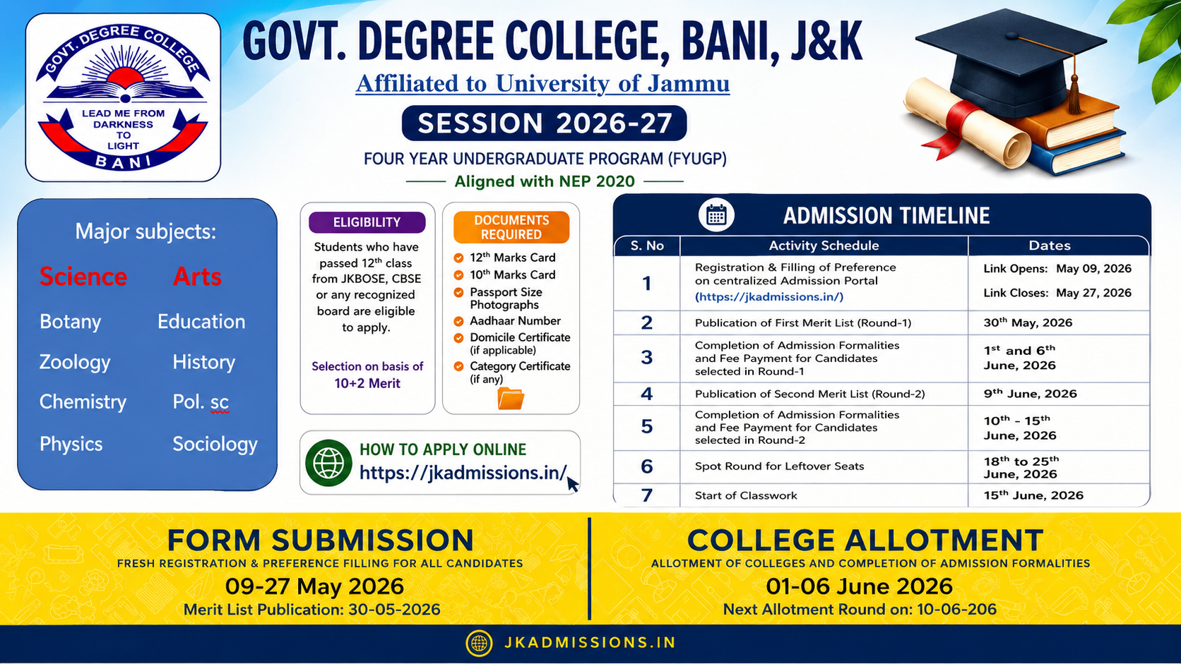 UG Admissions 2026-27